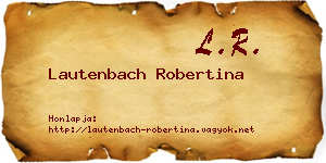 Lautenbach Robertina névjegykártya
